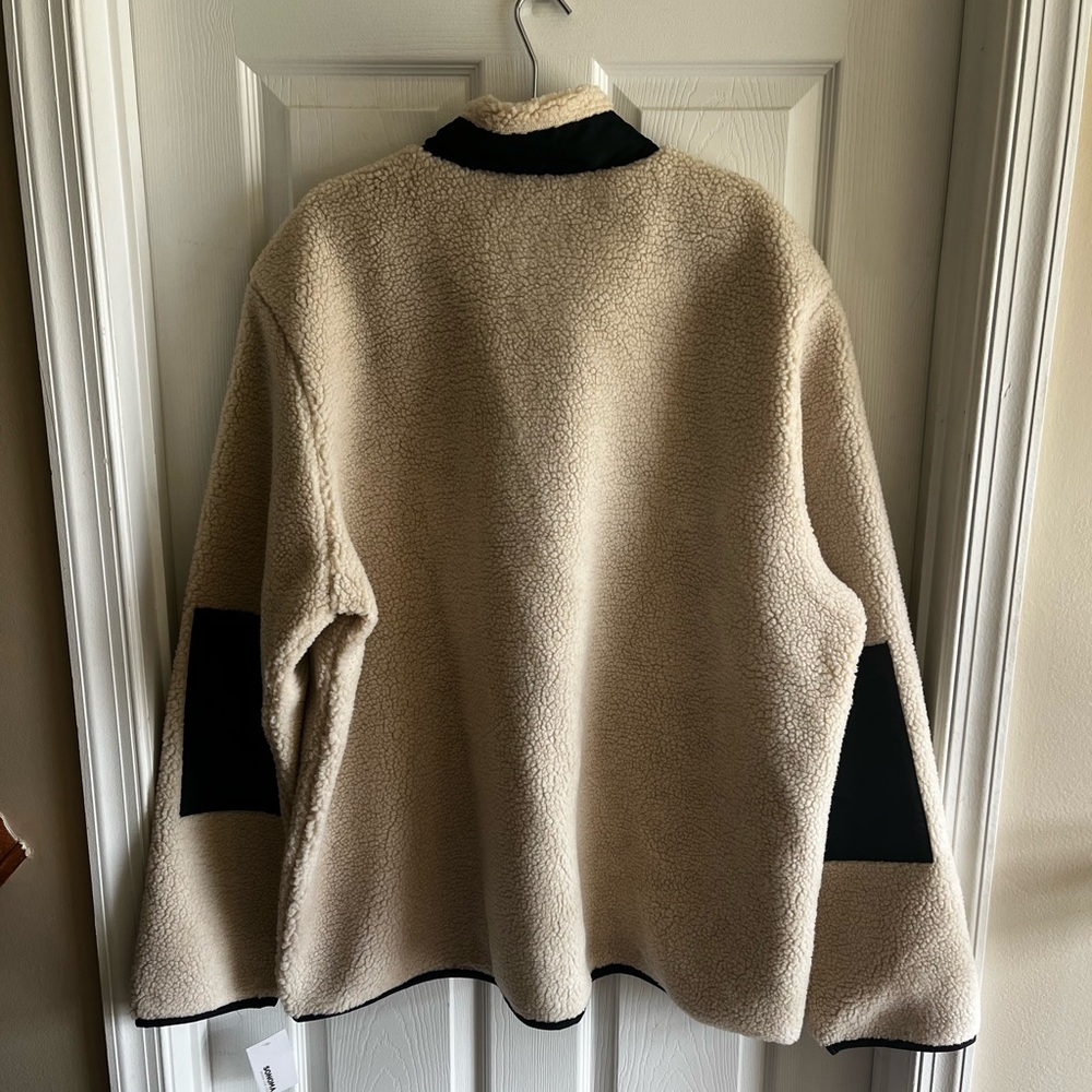 NWT Men’s Cream Sonoma Sherpa Jacket size 4XL Tall - Picture 4 of 9